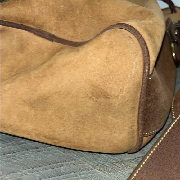 Vintage Dooney & Bourke Brown Nubuck Leather Shoulder Bag - Picture 7 of 11